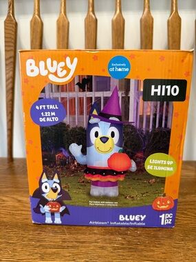 Bluey Halloween Inflatable 4FT Witch & Pumpkin - At Home Exclusive - NEW